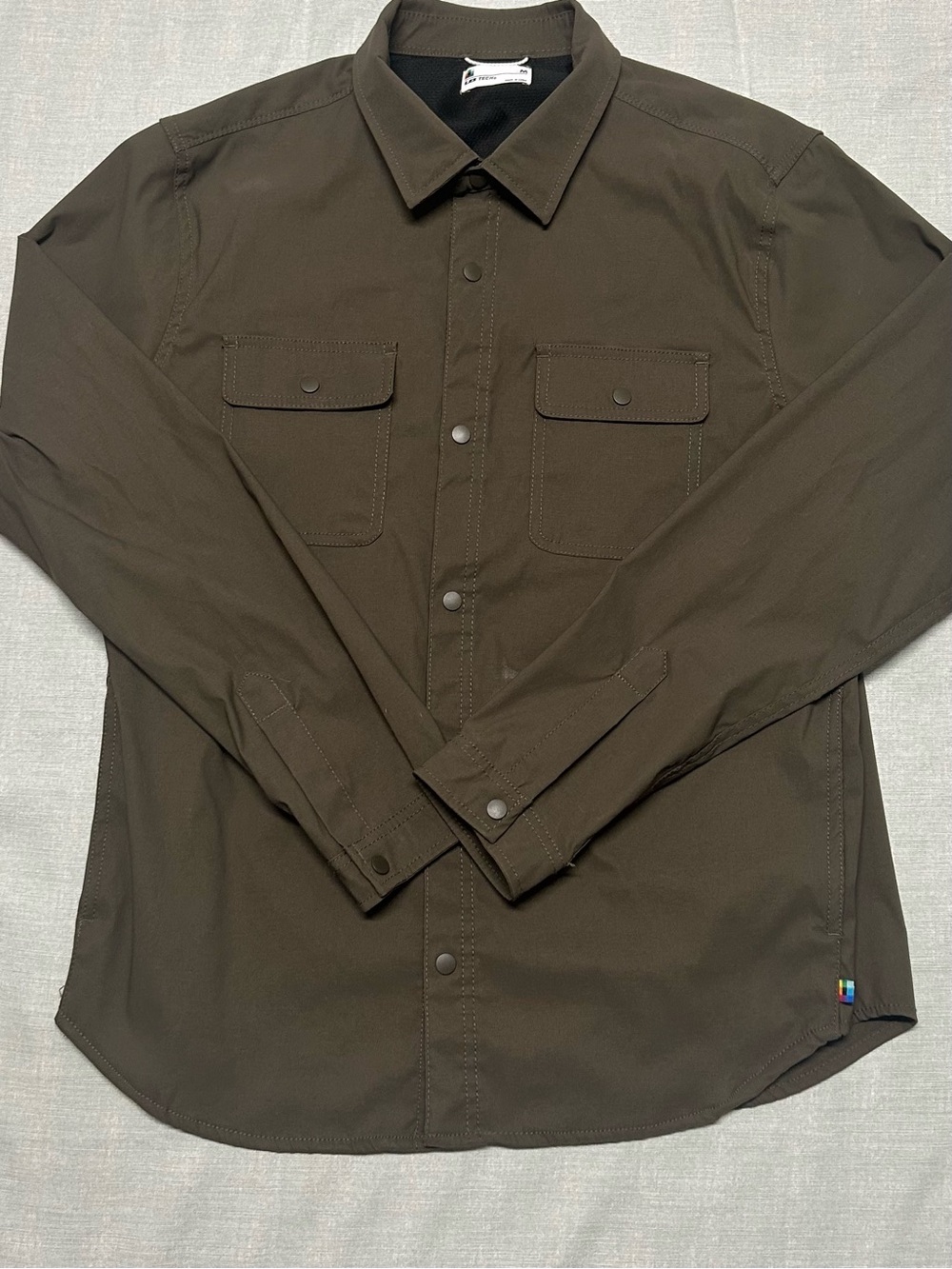 Men's UB Tech Dark Olive Snap-Front Shirt Jacket